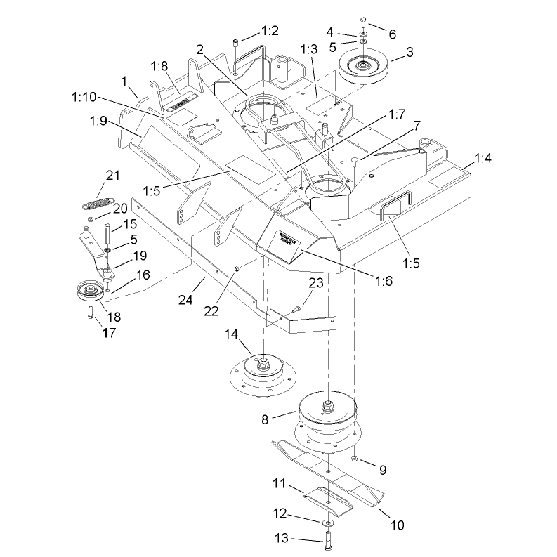 Spindle Pulley and Belt Assembly