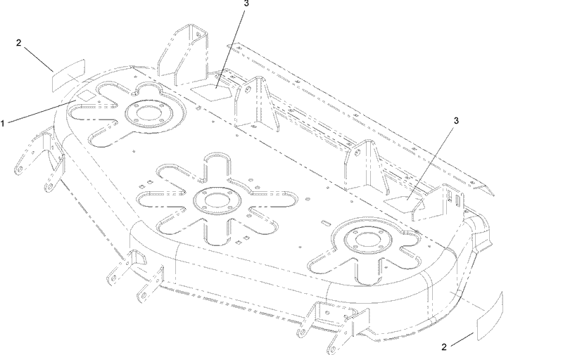 Deck Decal Assembly 107cm Rear Discharge Mower