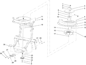 Toro 107-7651 Kit,Z100 Dfs Bagger Bearing Conversion Attachment Parts Diagram