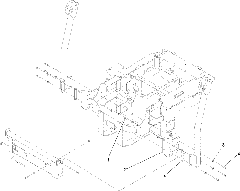 Bagger Mounting Assembly for Z593 Diesel Frame