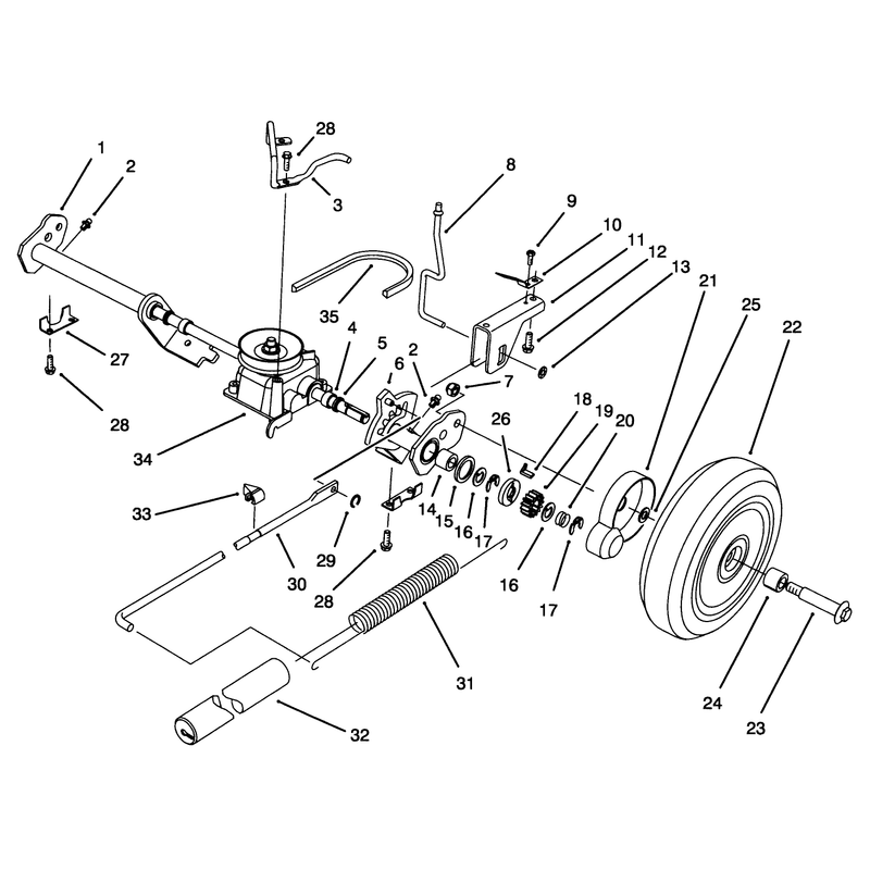 S P Rear Axle Assembly