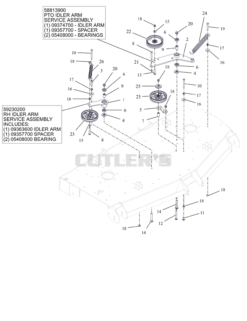Deck Drive Idlers