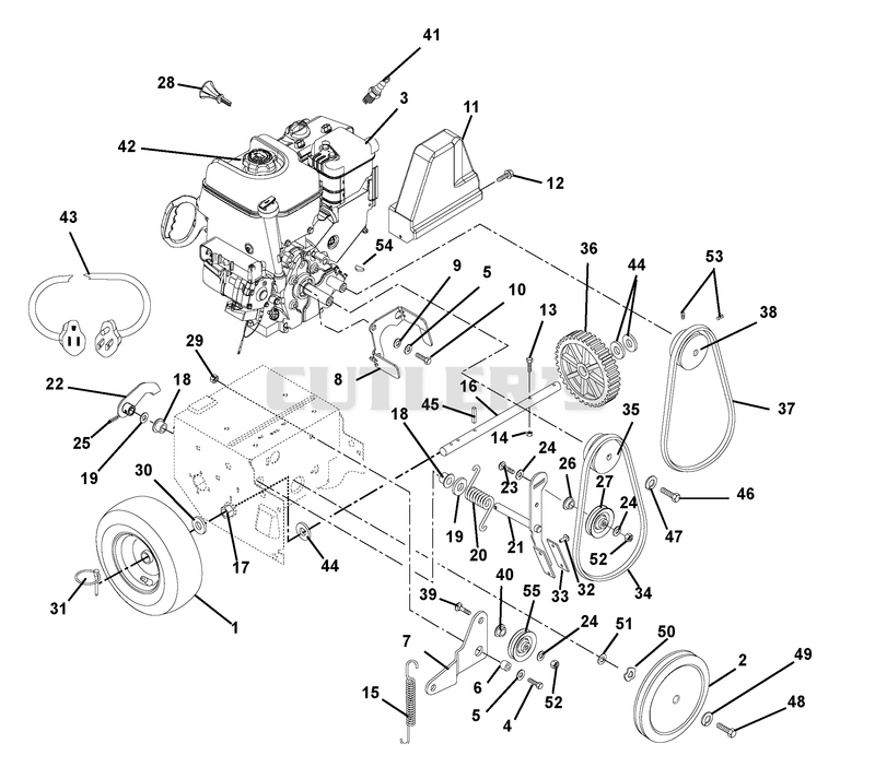 Engine And Belt Drive