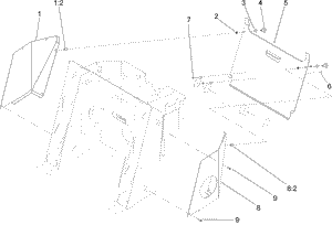 Toro 108-4657 Rear Cover Kit, TX Attachment Parts Diagram