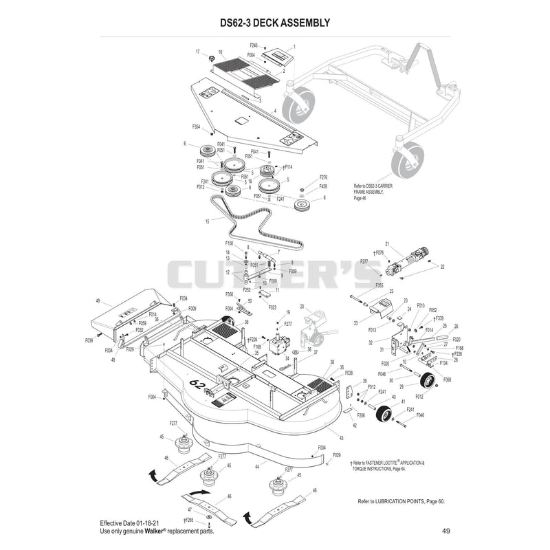 DS62-3 DECK ASSEMBLY