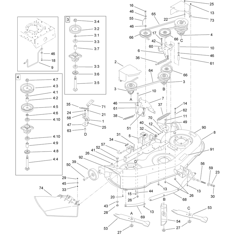 46 Inch Deck Assembly