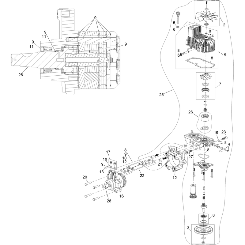 LH Hydro Assembly No 135-7905