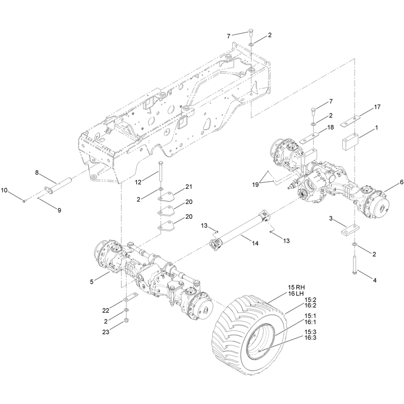 Axle and Driveshaft Assembly