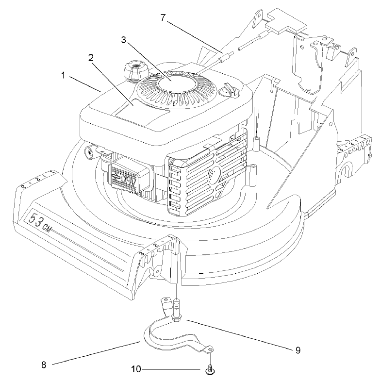 Engine and Belt Guide Assembly