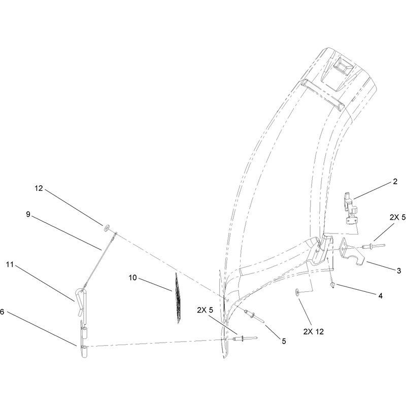 38in Bagger Chute Assembly No. 110-6501
