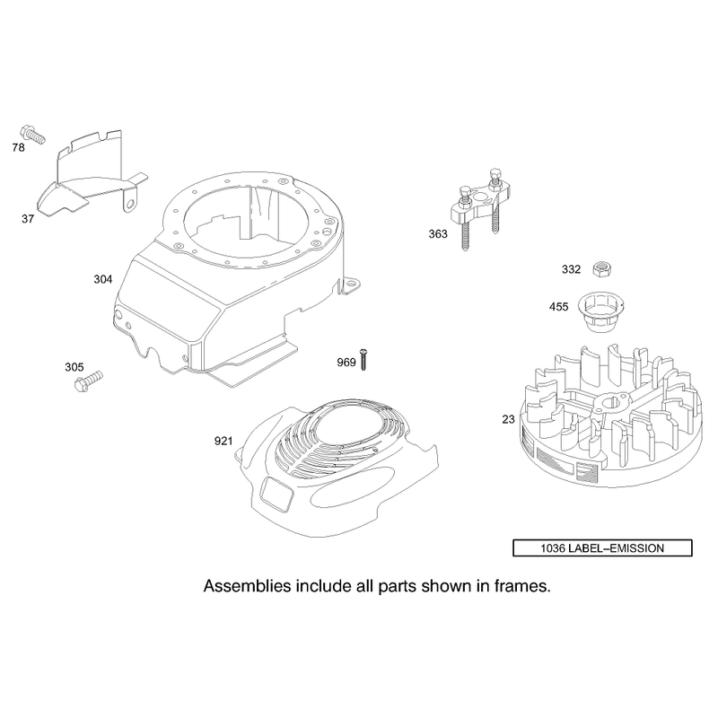 Blower Housing Assembly Engine Briggs and Stratton Model 123K02-0114-E1