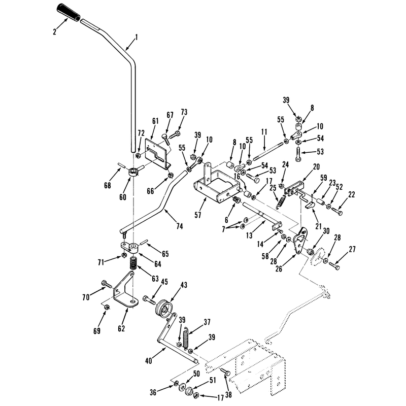 Clutch Brake and Speed Control Linkage 520 H