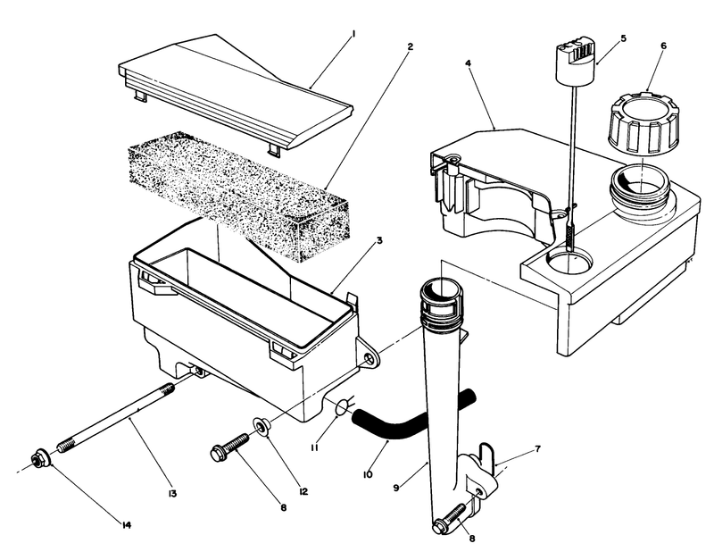 Air Cleaner and Fuel Tank Assembly