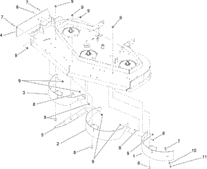 Toro 110-2040 52 in. Recycler Kit Attachment Parts Diagram