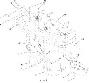 Toro 110-2060 48 in. Recycler Kit Attachment Parts Diagram
