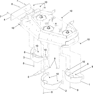 Toro 110-2070 40 in. Grandstand Recycler Kit Attachment Parts Diagram