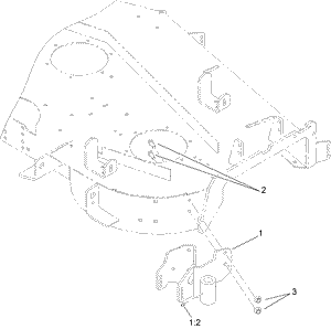Toro 110-3941 Rear Hinge Assembly Attachment Parts Diagram