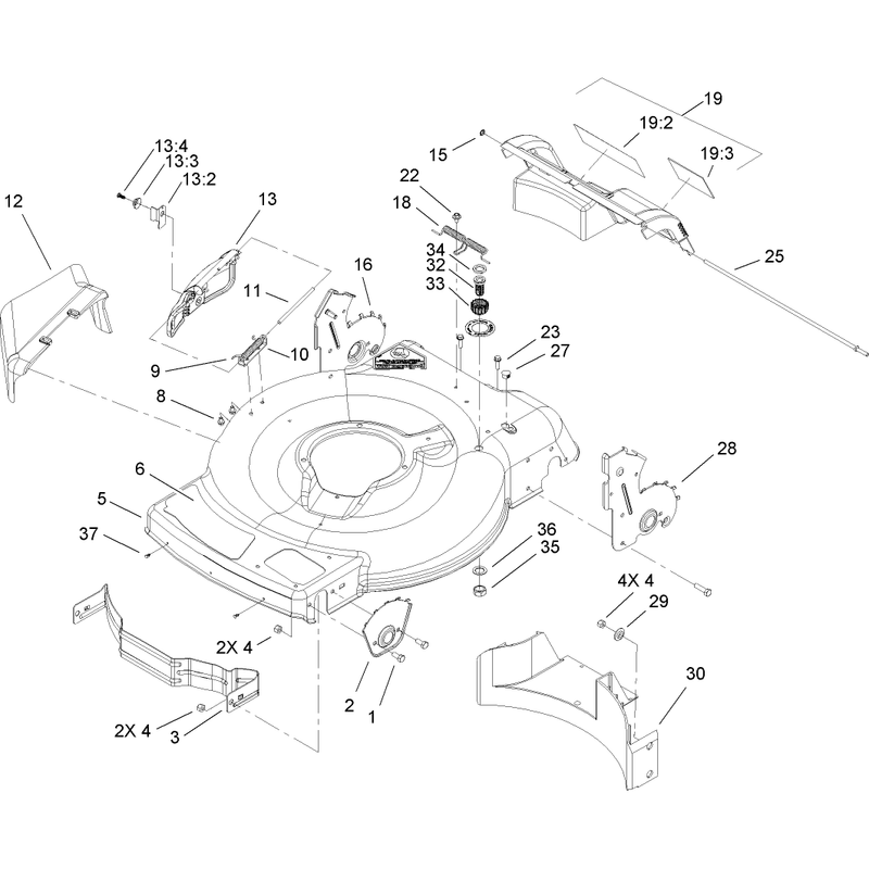 Deck Side Chute and Rear Door Assembly