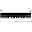 Ariens 07701700 Gravely Rear Engine Rider Decal - Mulch-mow-bag-vac (white background)