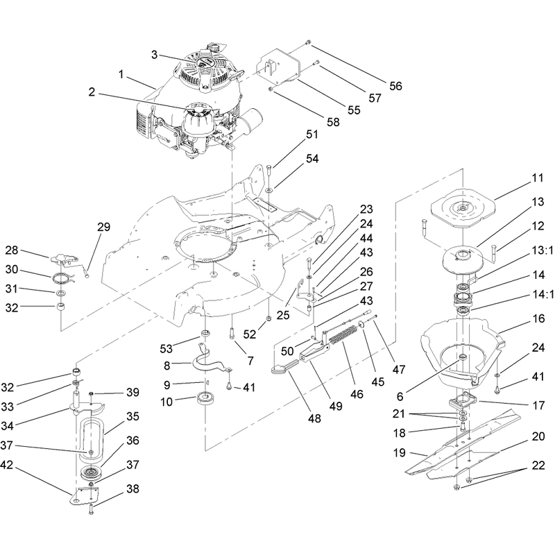 Engine and Blade Assembly