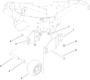Toro 112-1792 Anti-scalp Wheel Kit Attachment Parts Diagram