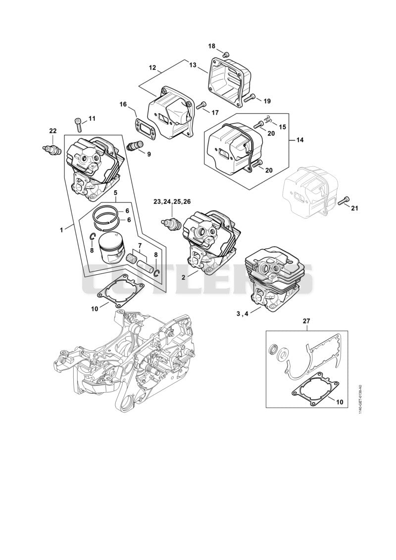 Cylinder, Muffler