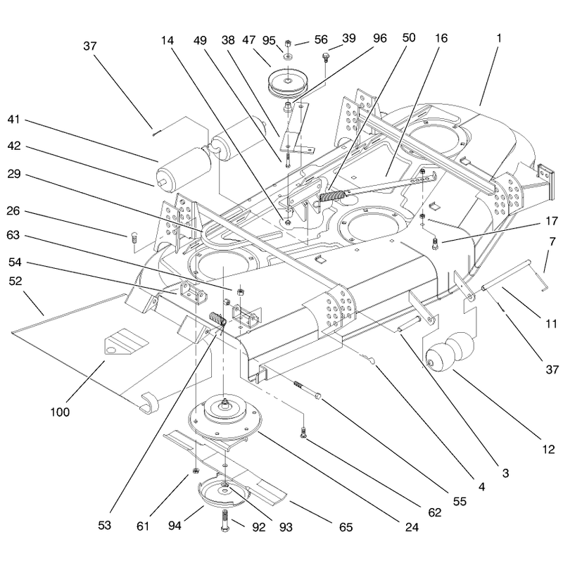Deck and Spindle Assembly