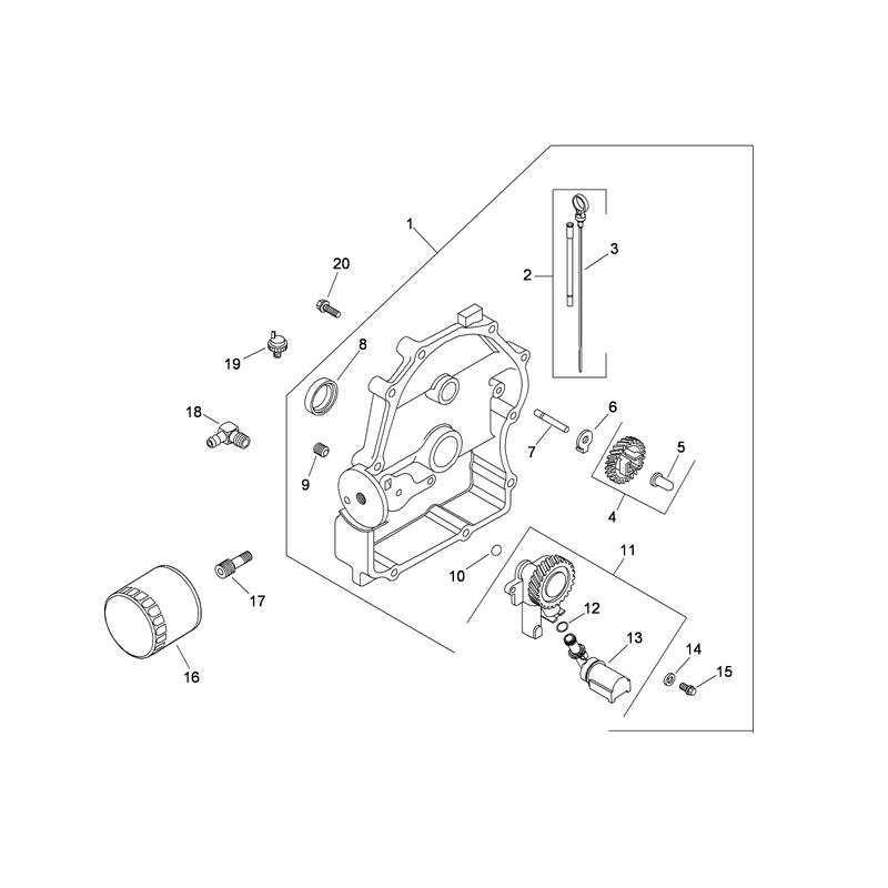 Oil Pan and Lubrication Assembly Kohler CH20S-64762