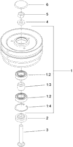 Toro 114-0206 Pulley Assembly - 72 in. Parts Diagram