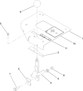 Toro 114-1261 Brake Lever Kit, 2006 and Before TX Attachment Parts Diagram