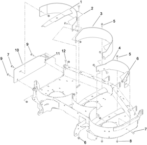 Toro 115-7466 48 in. Recycler Kit (Grandstand) Attachment Parts Diagram