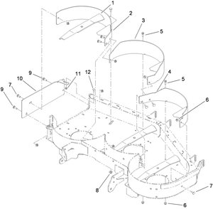 Toro 115-7467 52 in. Recycler Kit (Grandstand) Attachment Parts Diagram