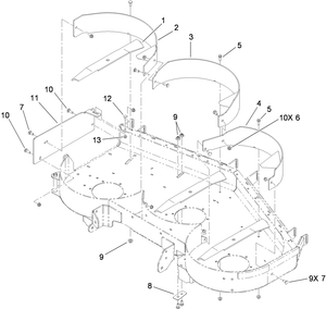 Toro 115-7468 60 in. Recycler Kit (Grandstand) Attachment Parts Diagram