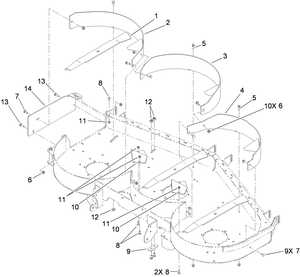 Toro 115-7469 72 in. Recycler Kit Attachment Parts Diagram