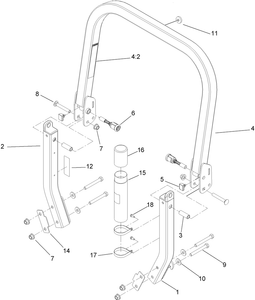 Toro 116-0231 Rops Asm [Service Toro] Attachment Parts Diagram