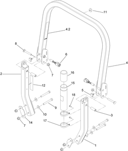 Toro 116-0232 Rops Asm [Service International] Attachment Parts Diagram