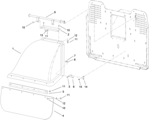 Toro 117-0054 Rear Discharge Chute Kit [DH140] Attachment Parts Diagram