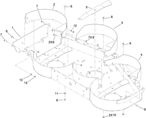 Toro 117-0541 52 in. Recycler Kit Attachment Parts Diagram