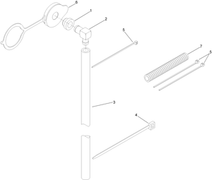 Toro 117-0940 Cap Kit with Vent Hose Attachment Parts Diagram