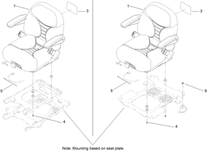Toro 117-6174 Kit Seat Deluxe Assembly with Michigan Attachment Parts Diagram