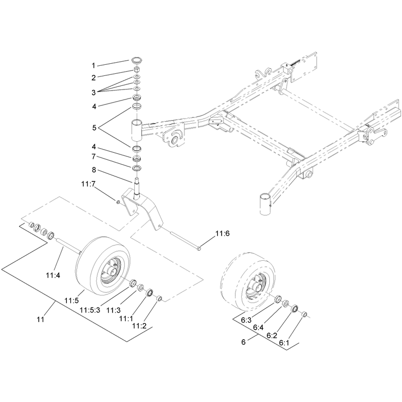 Caster and Wheel Assembly