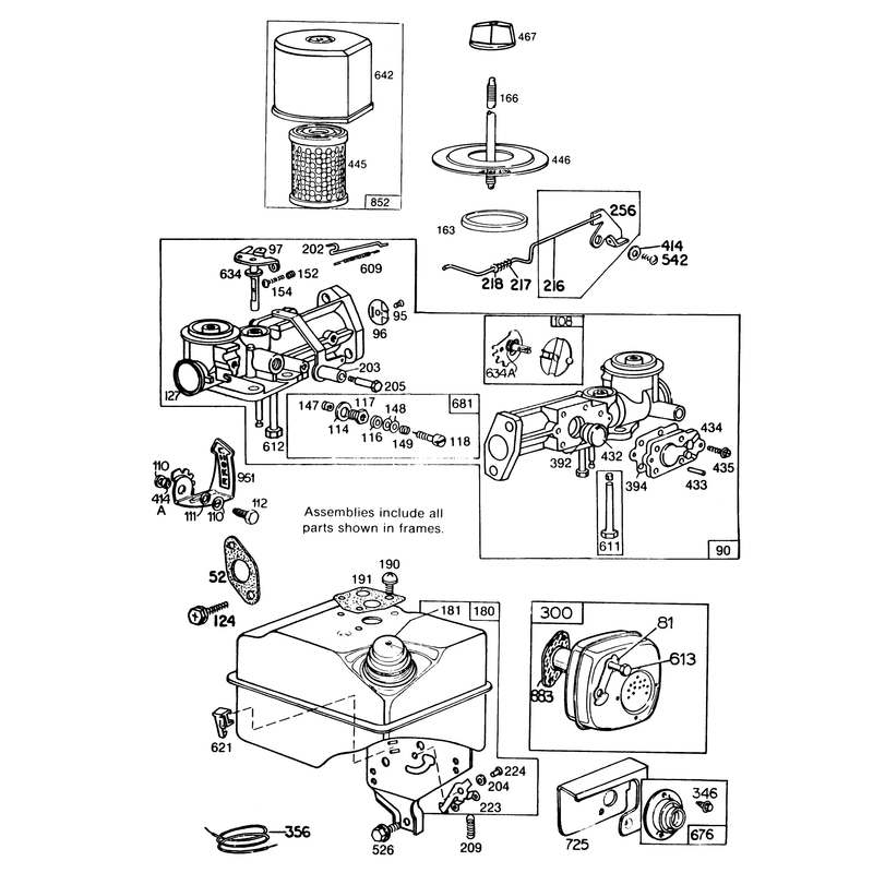 Engine Briggs and Stratton Model No 130202-1640-01 Continued
