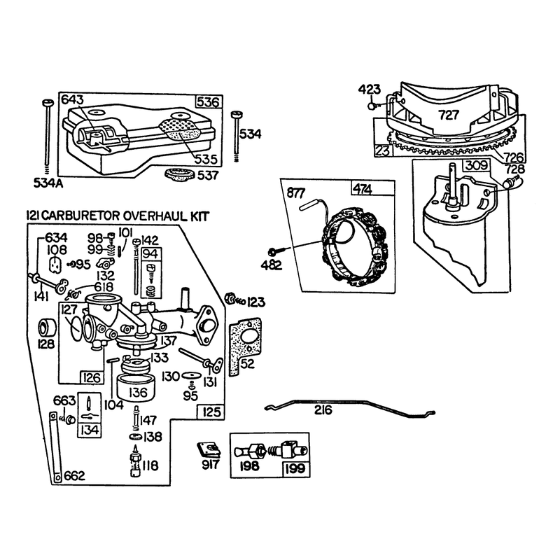 Engine Briggs & Stratton Model 252707-0230-01 (model 57360)