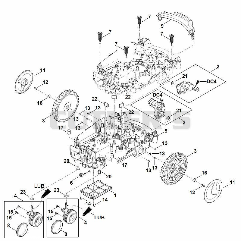 Lower housing, chassis