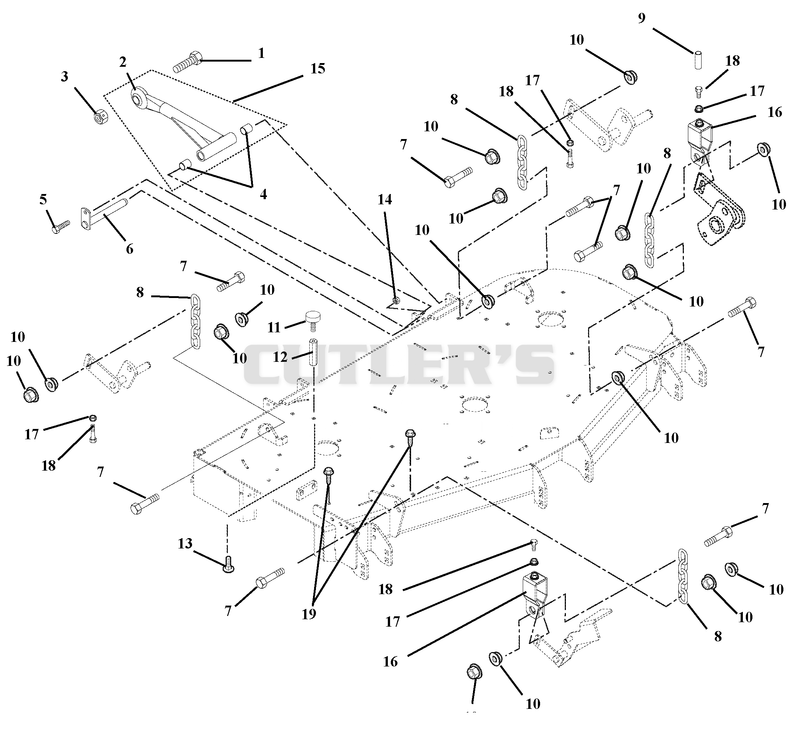 Mounting Arms, Link Chains & Deck Bumper