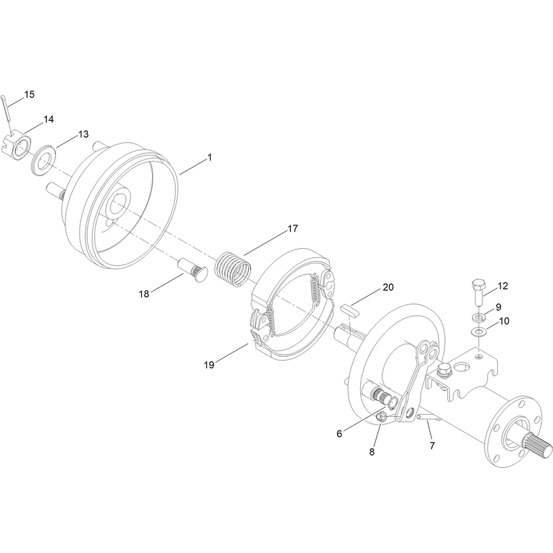 RH Semi Axle Assembly No. 134-6167