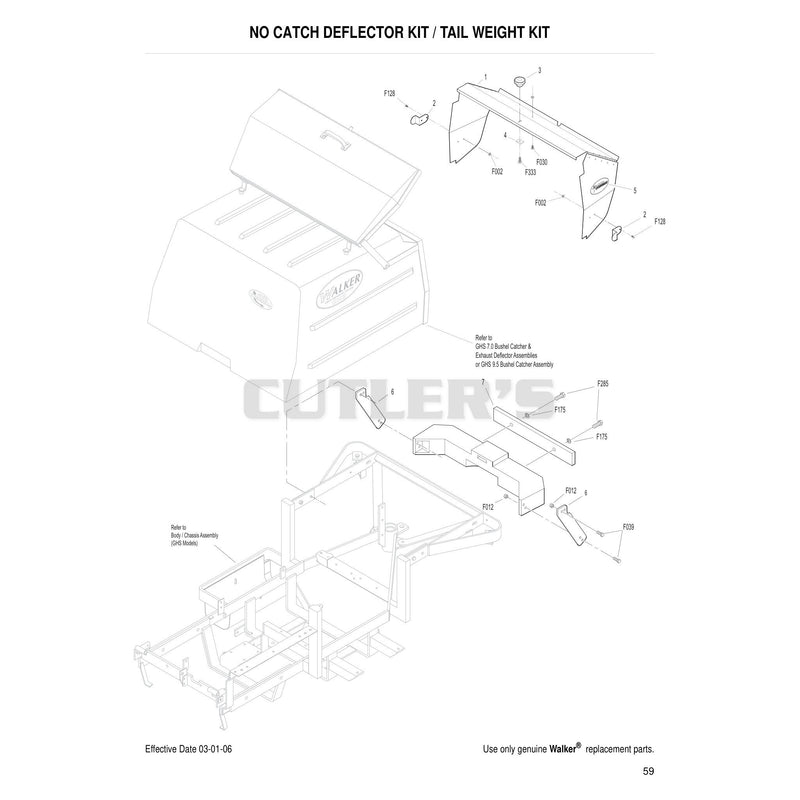 No Catch Deflector Kit Tail Weight Kit