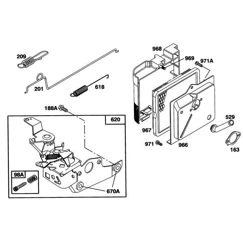 Engine Briggs and Stratton Model 124702-3115-01