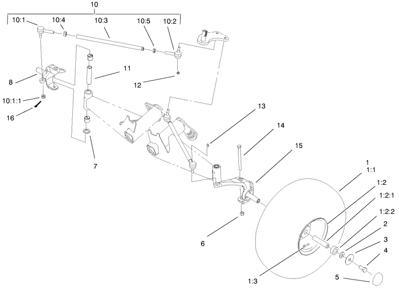 Front Tire And Steering Assembly