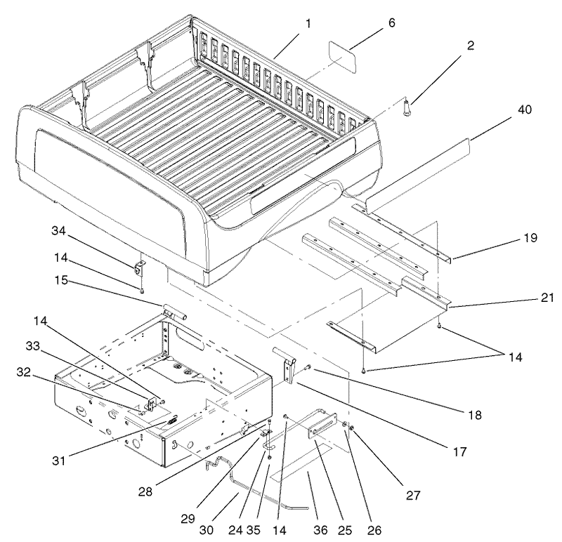 Box and Tailgate Assembly